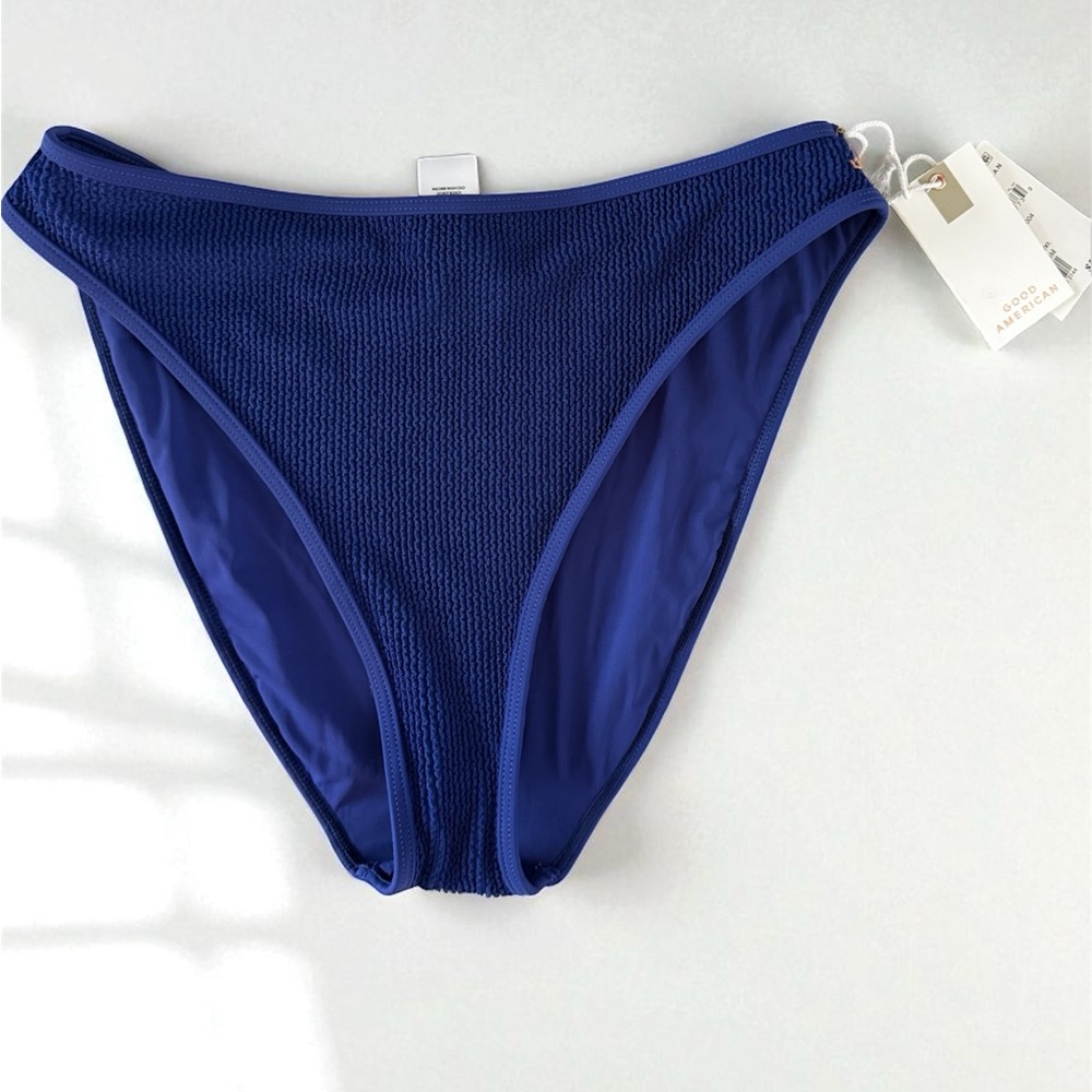 Good American Blue High-Cut Bikini